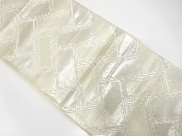 JAPANESE KIMONO / ANTIQUE FUKURO OBI / SILK / WOVEN HIGAKI PATTERN